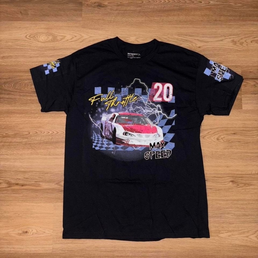 Retrofit Full Throttle Racing Tee – Black (Size L)